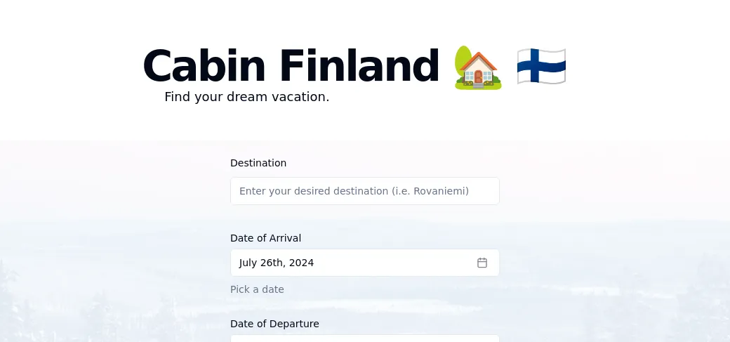 CabinFinland.com project screenshot