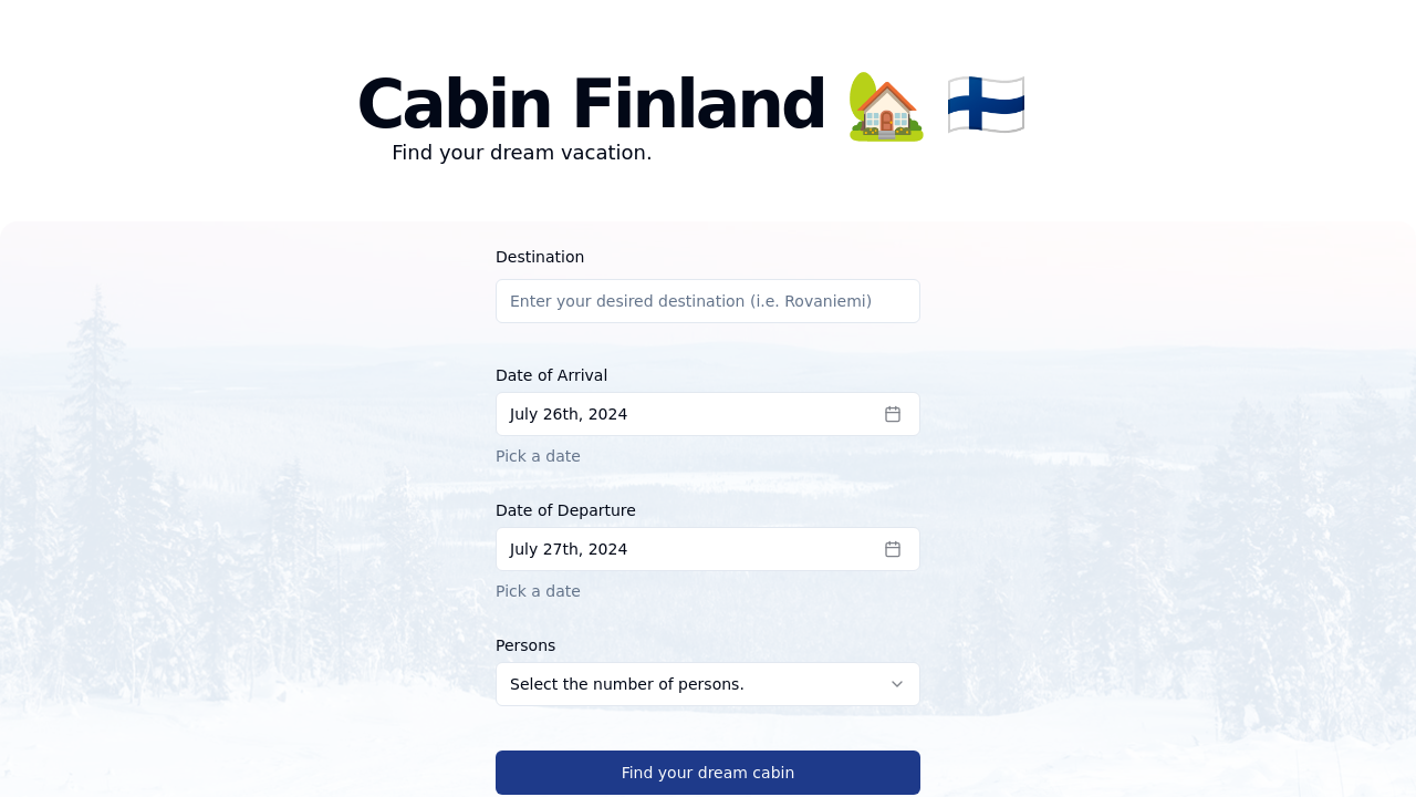 A website to help you find the perfect holiday cabin or cottage in Finland.